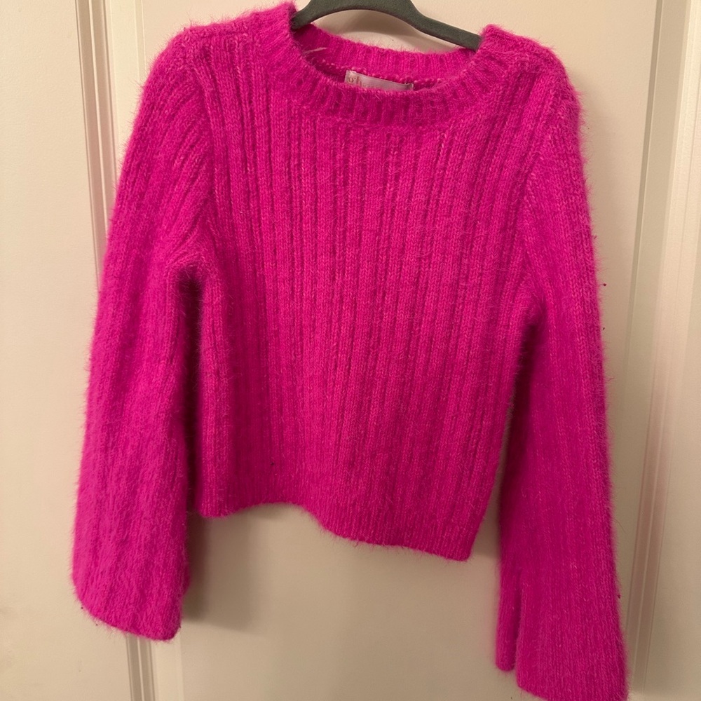 GB Girls Vibrant Fuchsia Crew Neck Sweater
